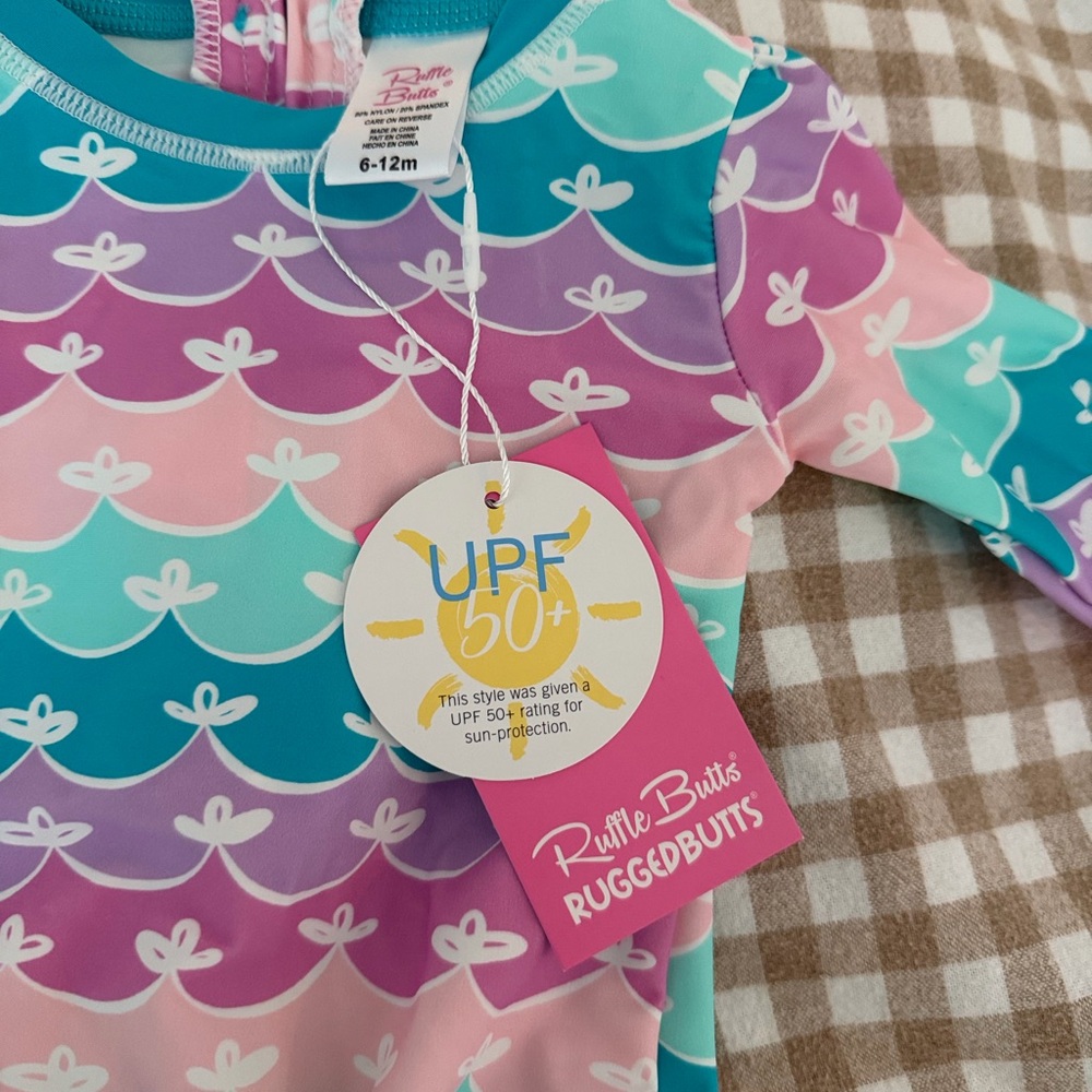 Ruffle Butts Pastel Wave Rashguard - Picture 2 of 3